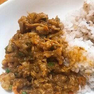 ほうれん草とトマトのキーマカレー